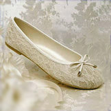 Glamour Ballet Ivory Lace Bridal Shoes